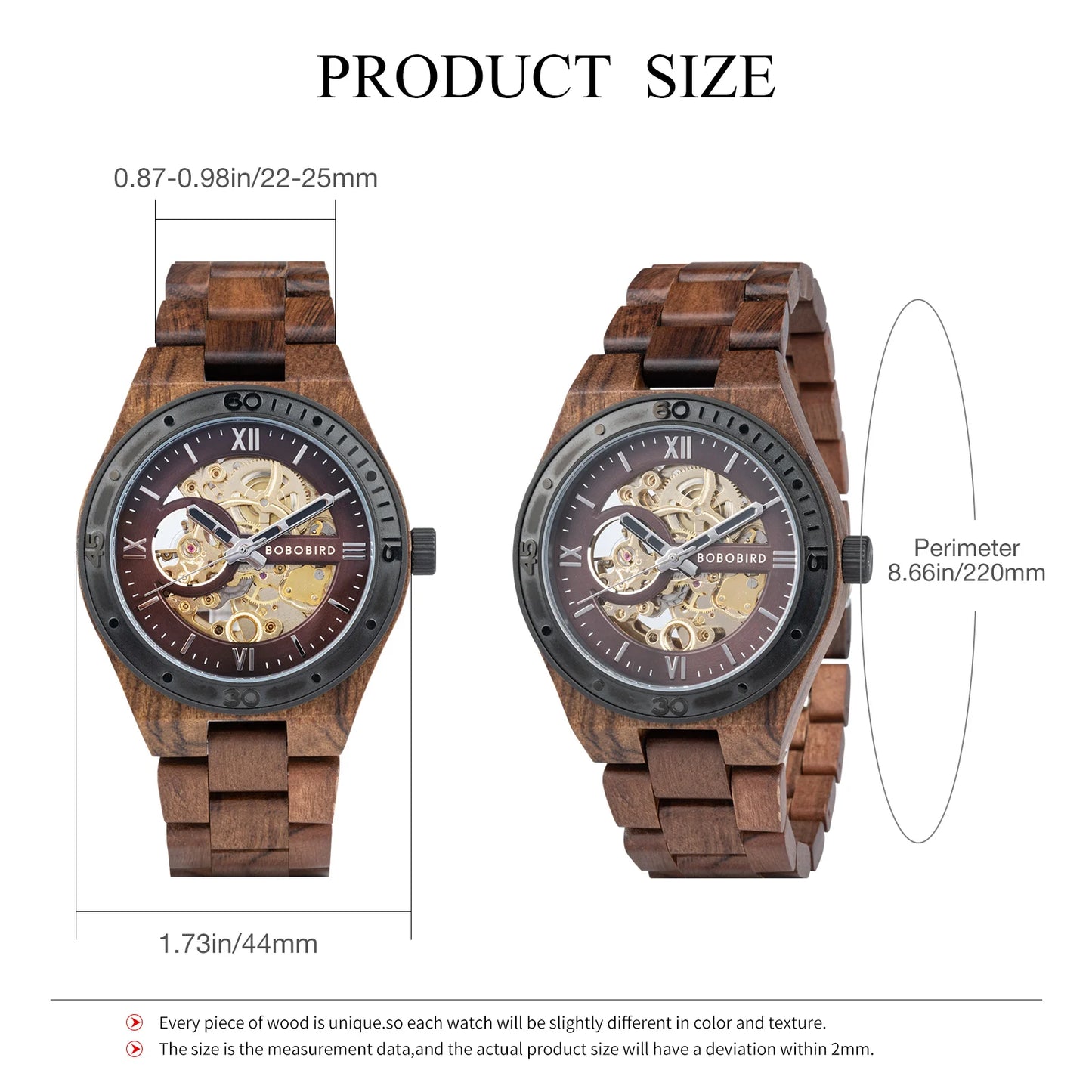 Luxury Wooden Mechanical Watch