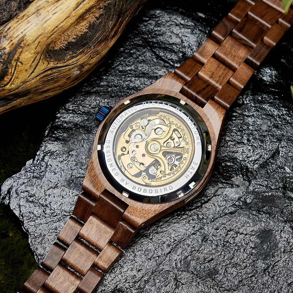 Luxury Wooden Mechanical Watch