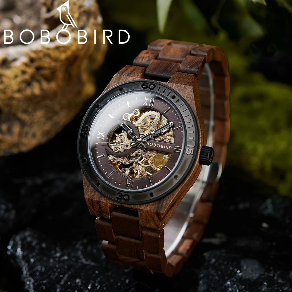 Luxury Wooden Mechanical Watch