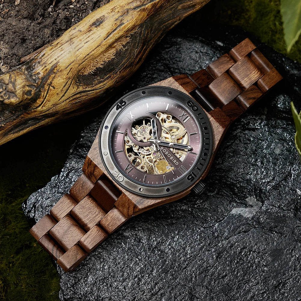 Luxury Wooden Mechanical Watch