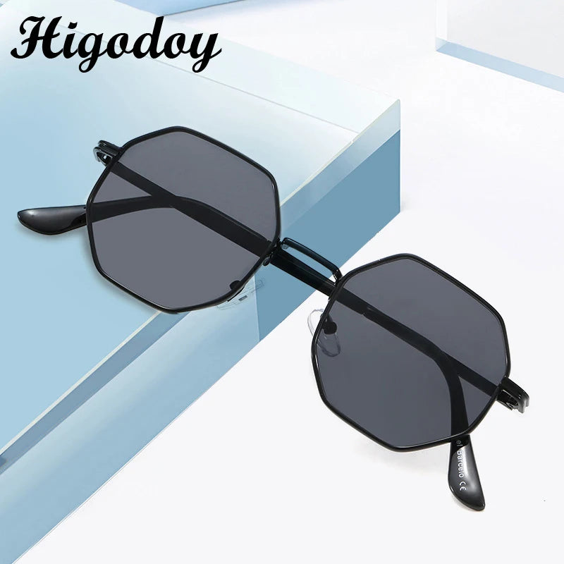 Vintage Octagon Metal Sunglasses