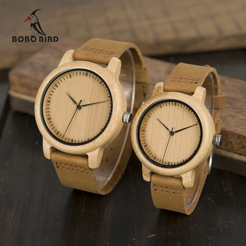Lovers' Watch with Leather Strap