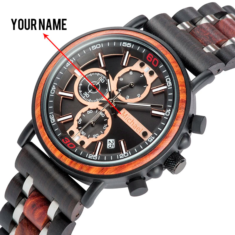 Luxury Personalised Wooden Watch