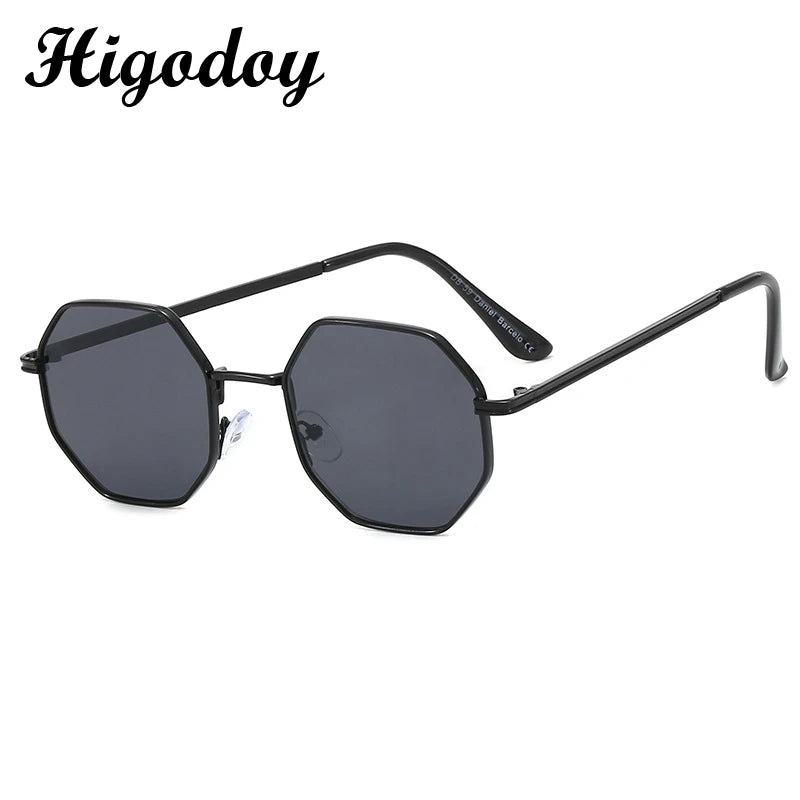 Vintage Octagon Metal Sunglasses