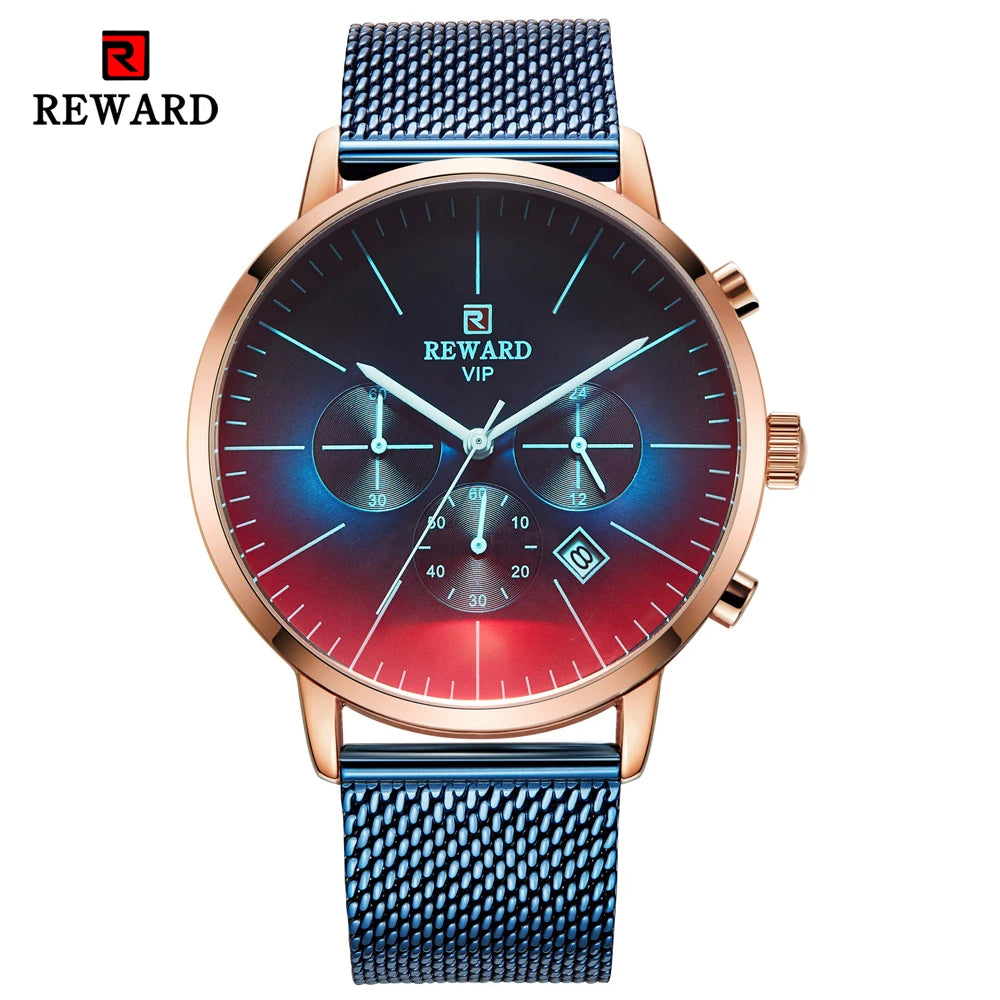 Fashion Color Chronograph Watch with Bright Glass