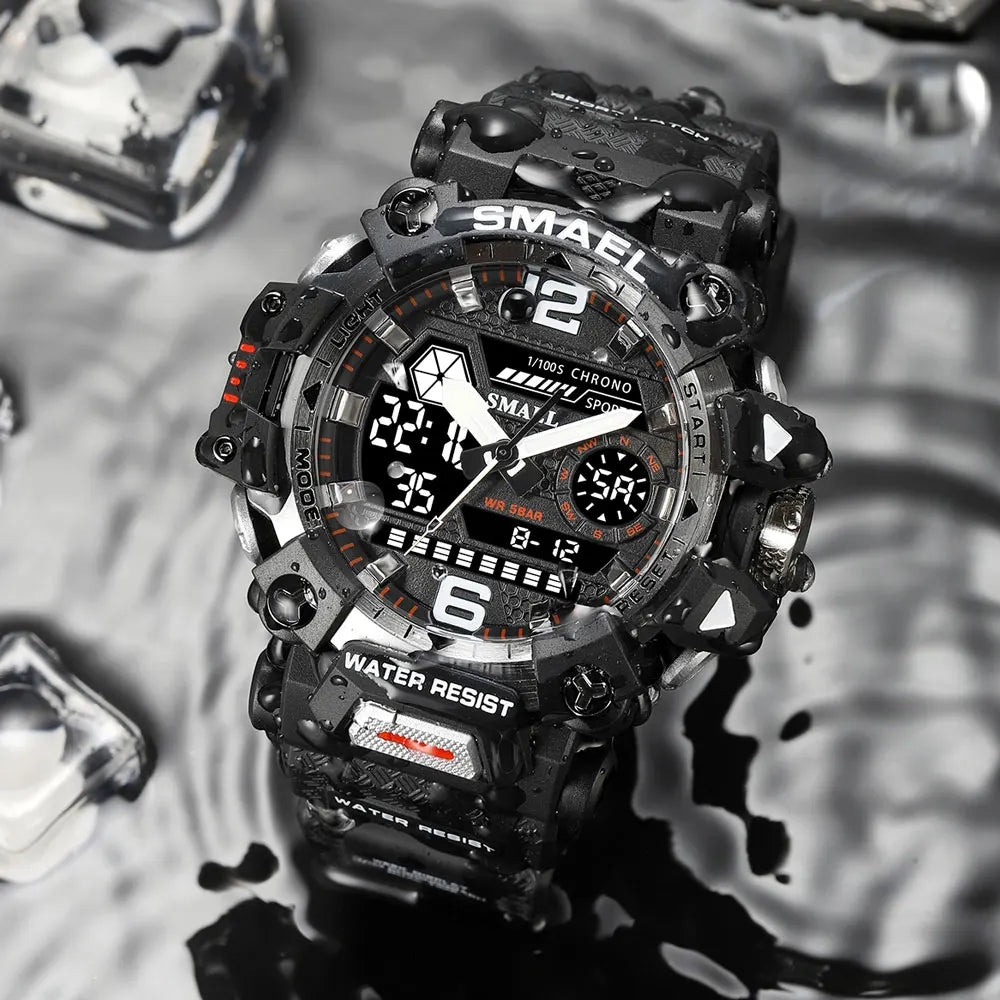 Dual Display Waterproof Sports Watch