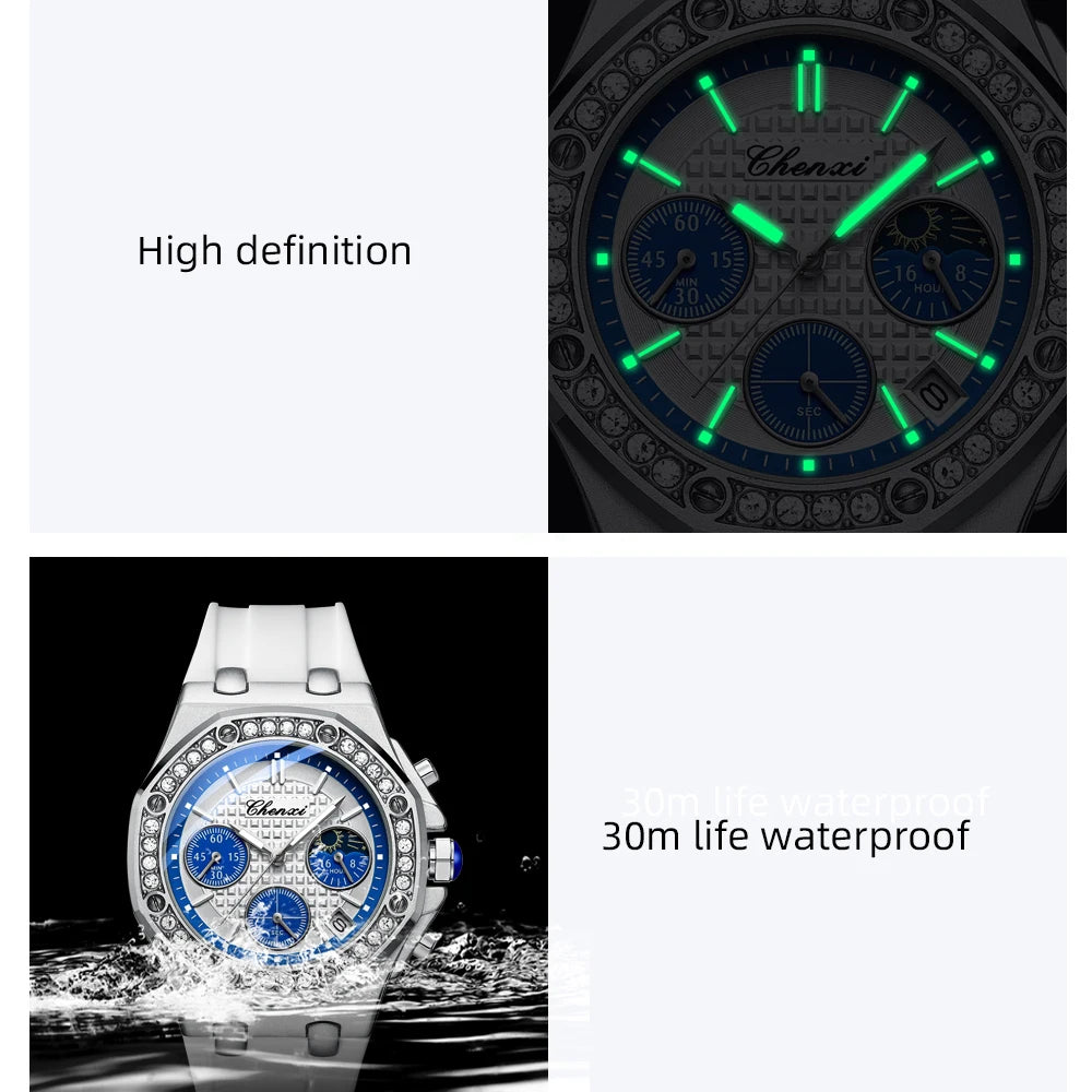 Polygonal Dial Design Women Watch