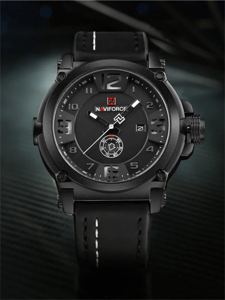 Top Luxury Leather Strap Sports Watch