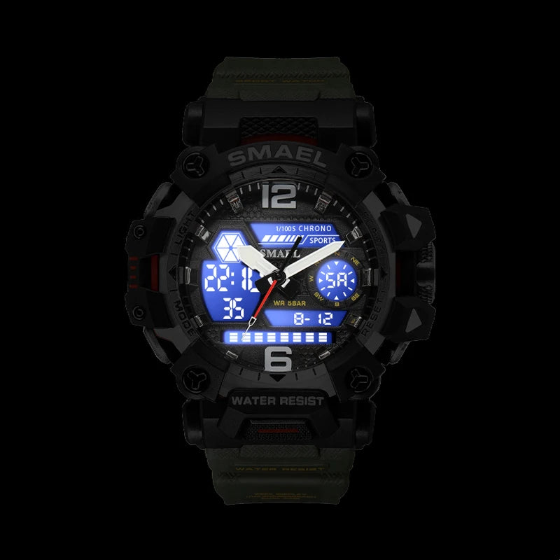 Dual Display Waterproof Sports Watch