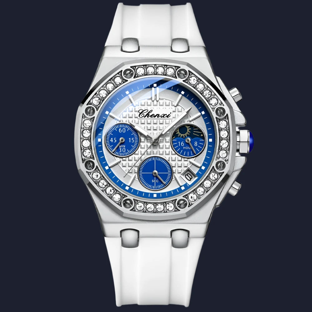 Polygonal Dial Design Women Watch
