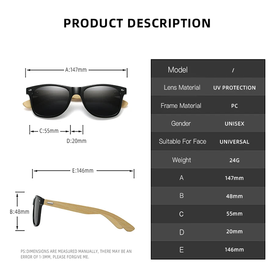 Classic Bamboo Wood Sunglasses