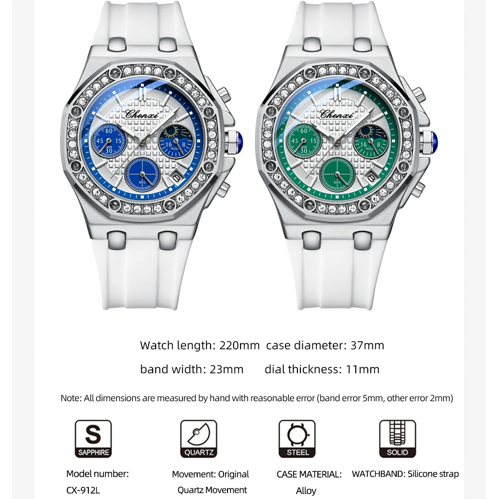 Polygonal Dial Design Women Watch