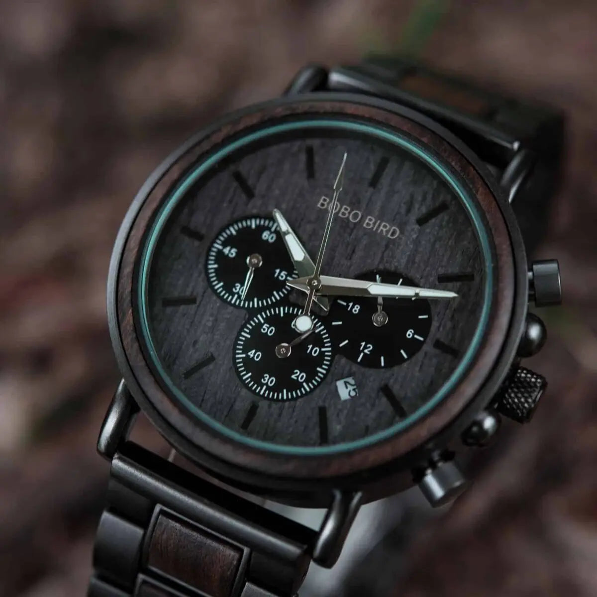 Luxury Wood Stainless Steel Wooden Watch