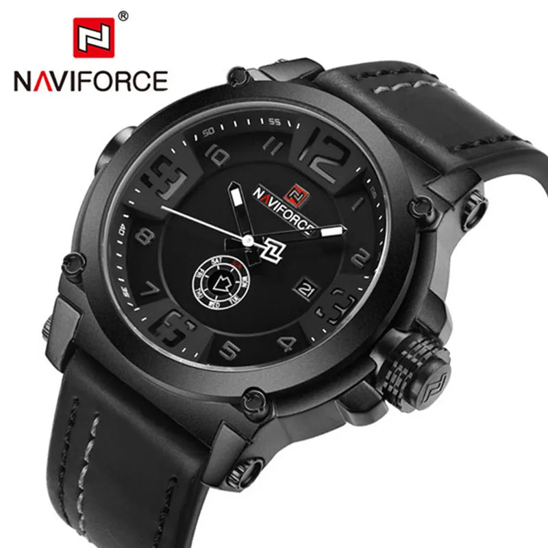 Top Luxury Leather Strap Sports Watch