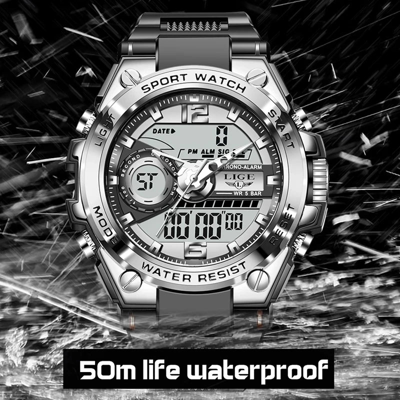 Men Military 50m Waterproof Quartz Watch