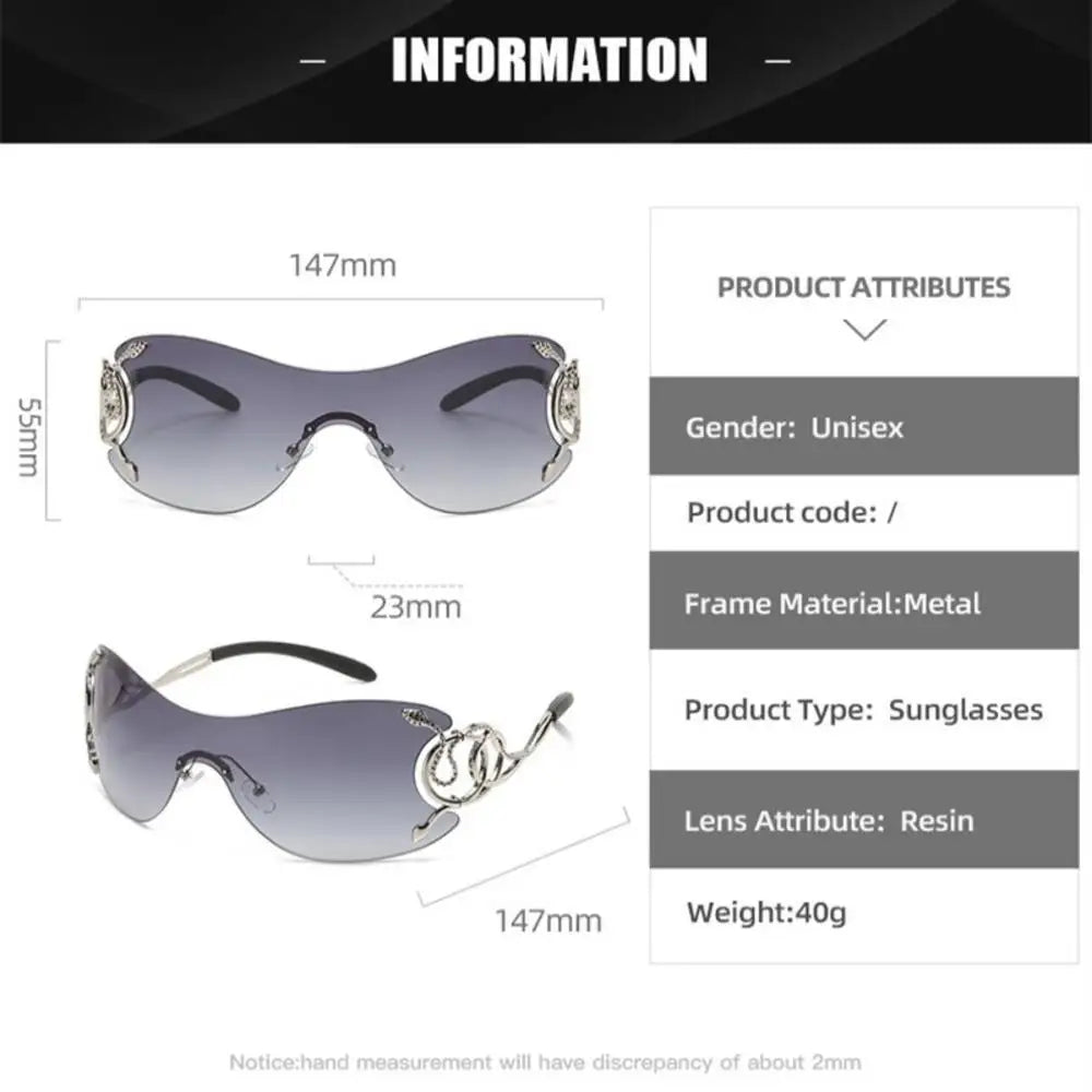 Gradient Rimless Sunglasses