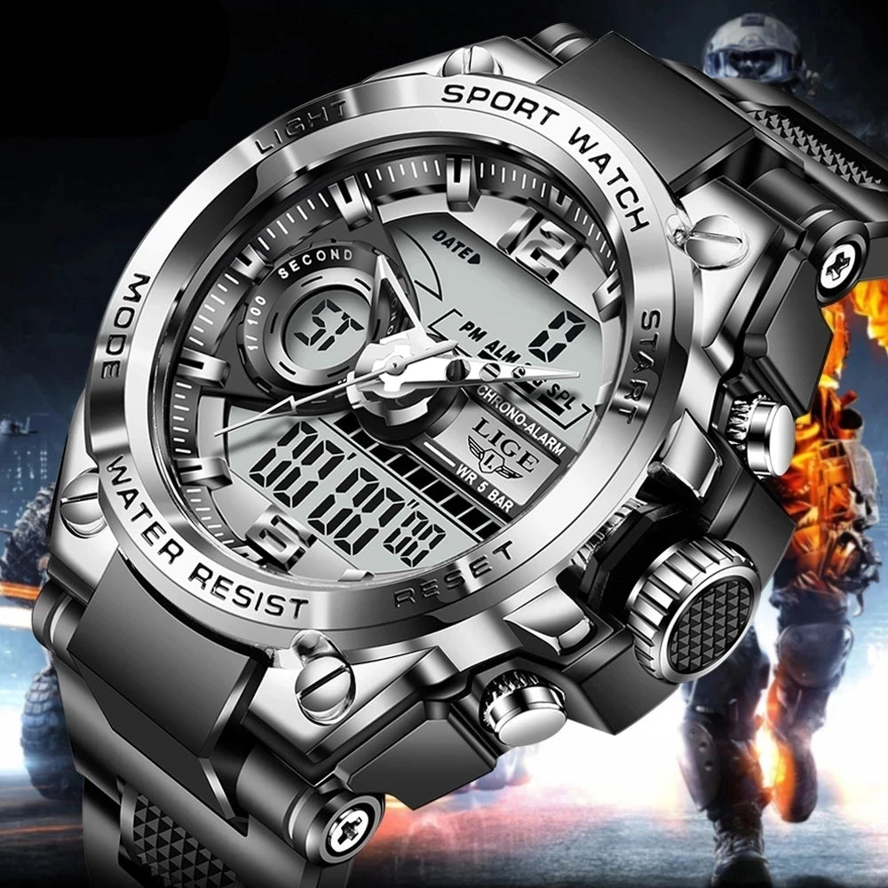Men Military 50m Waterproof Quartz Watch