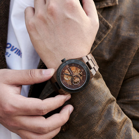 Luxury Wooden Mechanical Watch