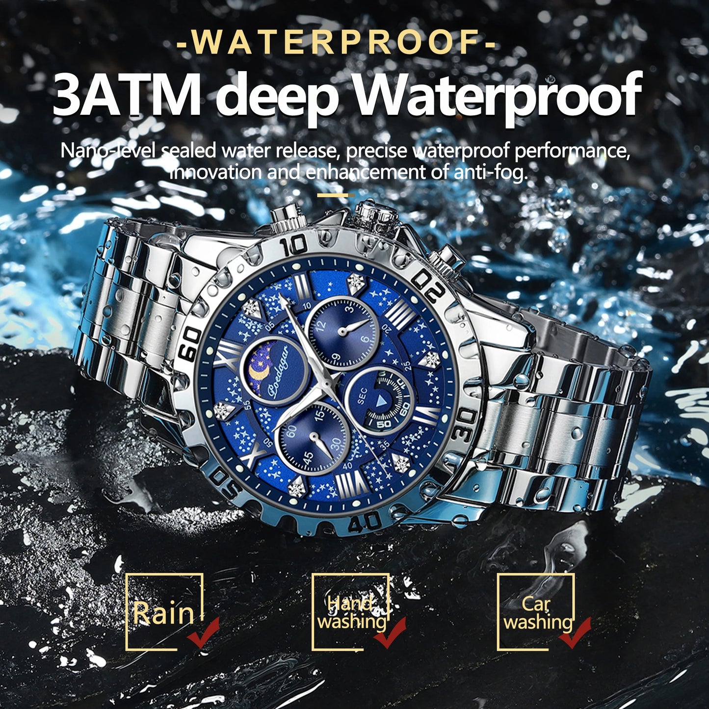 Multifunction Sport Waterproof  Quartz Watch